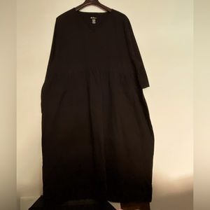 Ulla Popken 3/4 Sleeve Cotton Plus Size Midi Dress